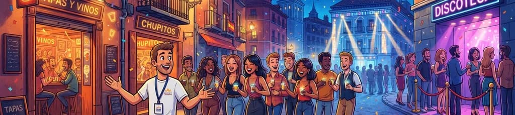 Recorrido de bares por Madrid: Bares, chupitos de bienvenida y entrada a discotecas