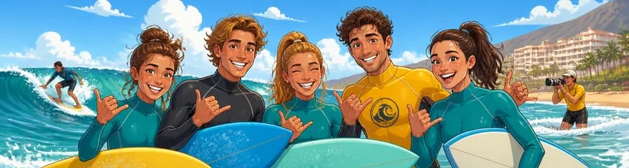 Experimenta el surf en grupo en Playa de Las Américas con sesión de fotos