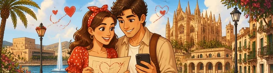 Juego de exploración romántica al aire libre: Palma de Mallorca para enamorados