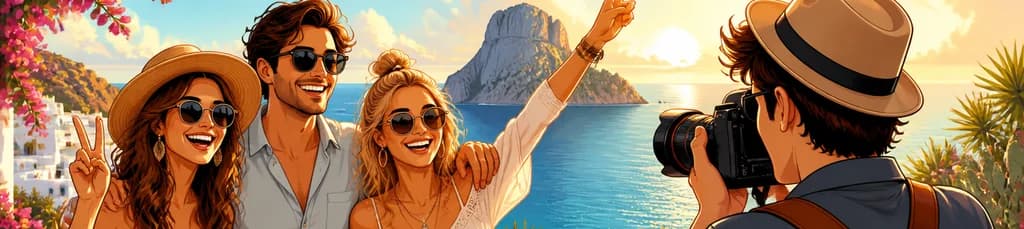 Sesión fotográfica profesional en Ibiza con un fotógrafo