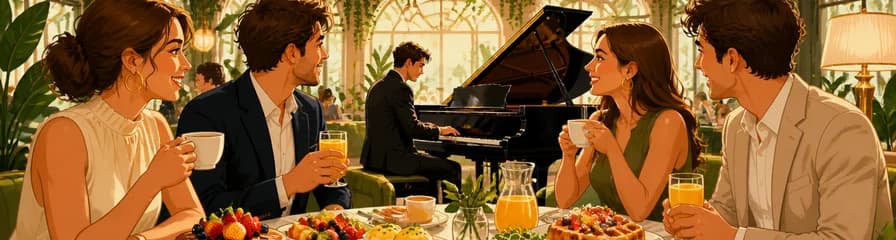 Disfruta del Piano Brunch en Leaves Restaurant