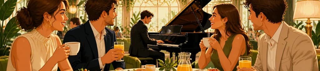 Disfruta del Piano Brunch en Leaves Restaurant