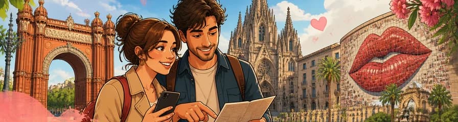 Juego de exploración al aire libre "Barcelona Romántica": Un viaje autoguiado de amor y misterio