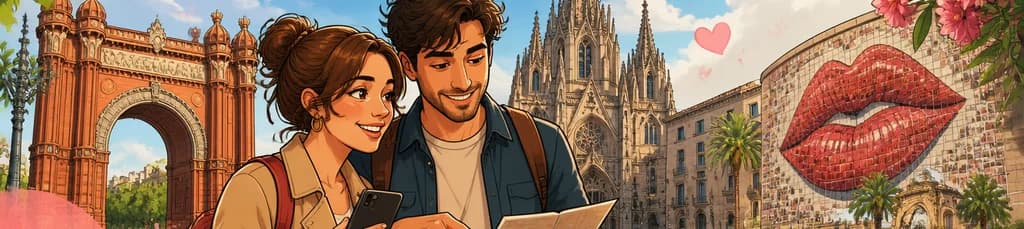 Juego de exploración al aire libre "Barcelona Romántica": Un viaje autoguiado de amor y misterio