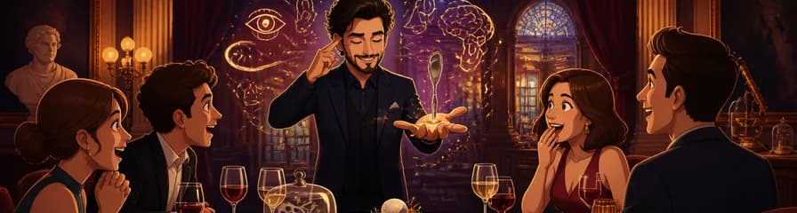 Experiencia gastronómica con espectáculo de mentalismo e ilusionismo: la Cena de los Sentidos