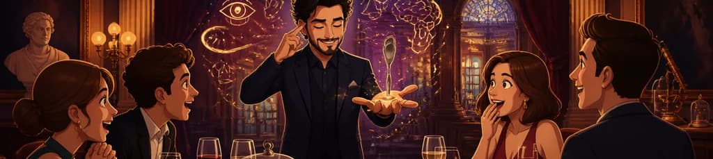 Experiencia gastronómica con espectáculo de mentalismo e ilusionismo: la Cena de los Sentidos