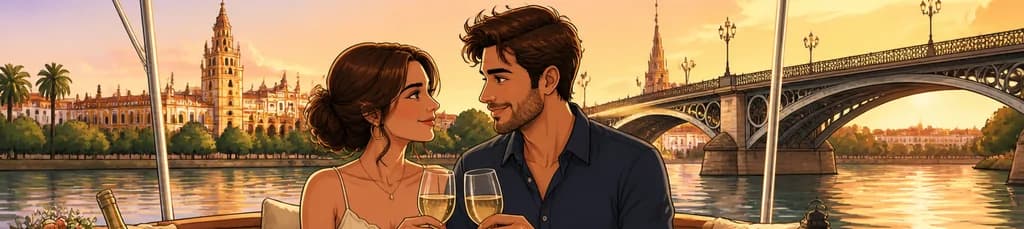 Excursión Privada en Barco de 1 Hora: Un Romance por el Guadalquivir