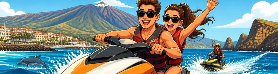 Aventura en moto acuática: un safari por la costa de Tenerife