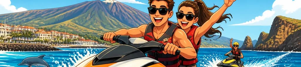 Aventura en moto acuática: un safari por la costa de Tenerife