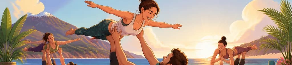 Sesión de Acroyoga para Parejas en Tenerife