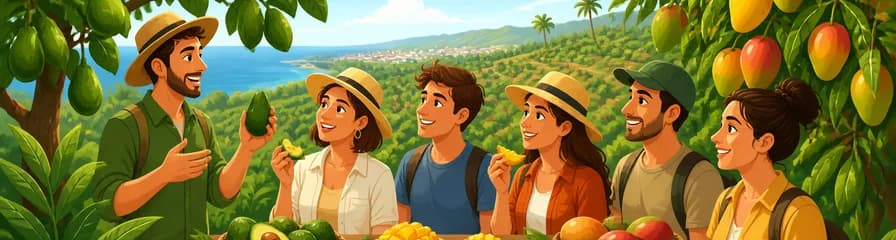 Recorrido tropical por una plantación de aguacates y mangos: experiencia en grupo reducido con degustación