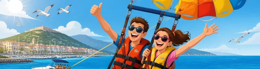 Vive la experiencia del parasailing despegando desde el puerto de Denia