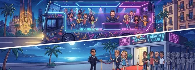 Autobús de fiesta en Barcelona y acceso VIP a discoteca