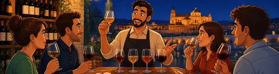 Degustación nocturna de vinos en Córdoba