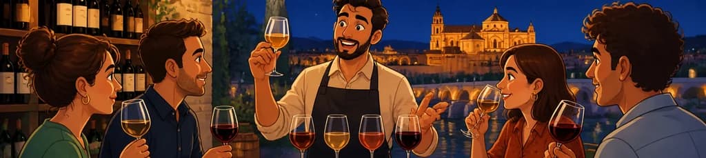 Degustación nocturna de vinos en Córdoba