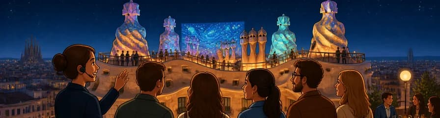 Recorrido Nocturno Guiado por Casa Milà - La Pedrera con Cena Opcional