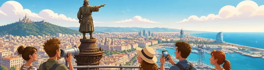 Acceso al mirador del Monumento a Colón