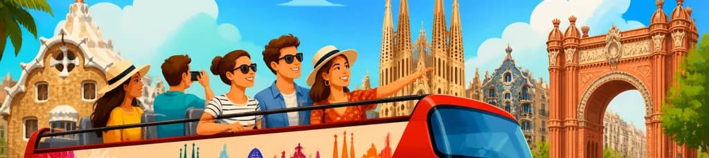 Recorrido en autobús turístico Hop-on Hop-off por Barcelona