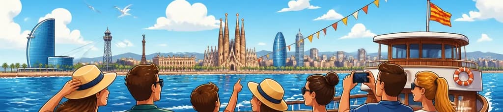 Travesía de 1 hora por la costa de Barcelona con "Las Golondrinas"