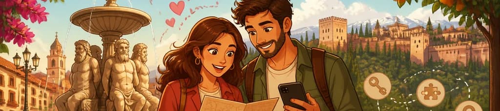 Aventura de búsqueda del tesoro para parejas: el romance de Granada a través de acertijos