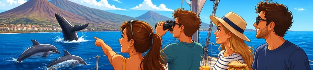 Excursión en velero de tres horas para avistar ballenas y delfines en Tenerife, con sándwich y bebidas