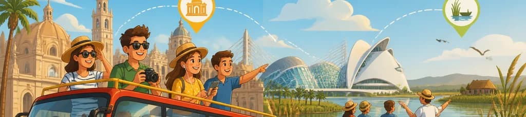 Recorrido de 48 horas en autobús turístico Hop-on Hop-off por Valencia con línea Albufera y paseo en barco