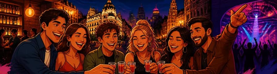 Recorrido Nocturno de Bares y Fiesta "Pubcrawl" por Madrid