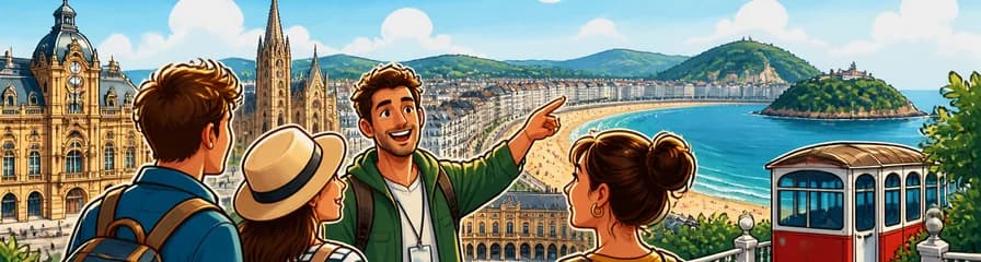 Recorrido privado a pie por la ciudad de San Sebastián, incluyendo el Monte Igeldo