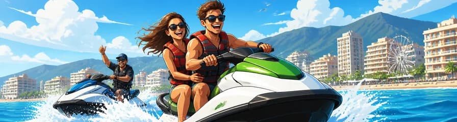 Aventura guiada de 30 minutos en moto acuática por Fuengirola