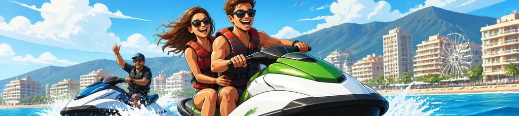Aventura guiada de 30 minutos en moto acuática por Fuengirola