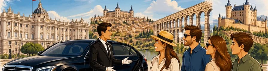 Servicio de chófer privado en coche de lujo: descubra Madrid, Toledo, Segovia y más