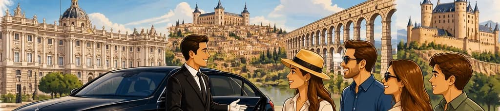 Servicio de chófer privado en coche de lujo: descubra Madrid, Toledo, Segovia y más