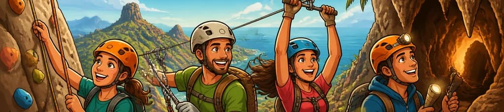 Vive la aventura: escalada, tirolesa, vía ferrata y exploración de cuevas en Gran Canaria