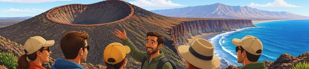 Excursión de pequeño grupo desde Arrecife: Explorando La Corona y los célebres acantilados de Famara