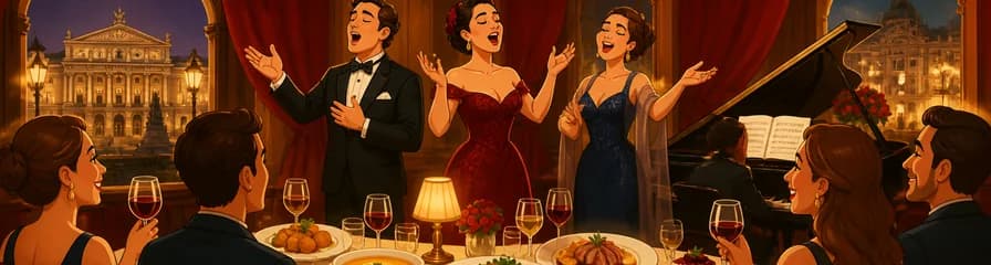 Cena con espectáculo lírico: Un delicioso menú y arias en El Café de la Ópera de Madrid