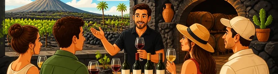Recorrido por una Bodega Familiar en Lanzarote: Experiencia de Flujo de Lava y Degustación de Vinos