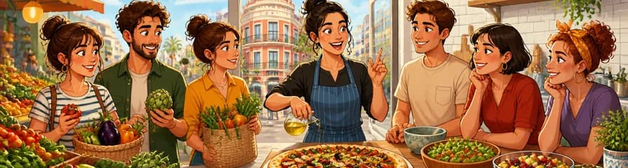Elaboración de 'Coca' valenciana en el barrio de Ruzafa