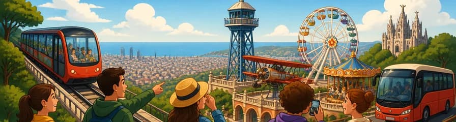Acceso al Área Panorámica del Tibidabo con billete de funicular Cuca de Llum y autobús TibiBus