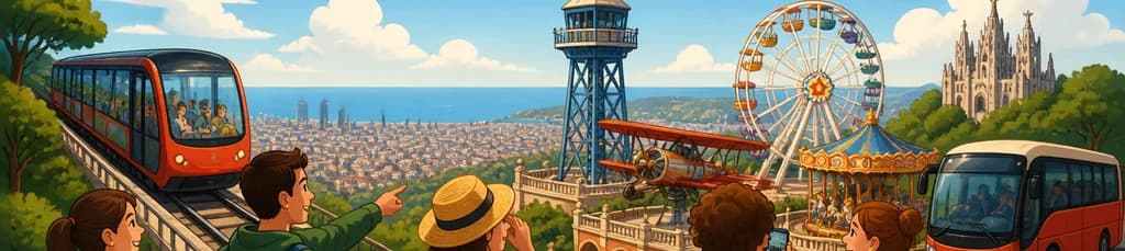 Acceso al Área Panorámica del Tibidabo con billete de funicular Cuca de Llum y autobús TibiBus