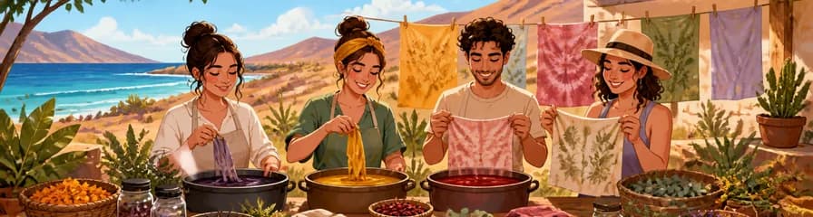 Experiencia de Teñido con Elementos Naturales en Fuerteventura