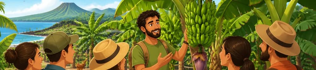 Recorrido ecológico por un cultivo de plátanos en La Palma