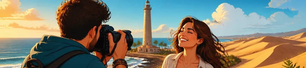 Vive una experiencia fotográfica inolvidable en el faro de Maspalomas