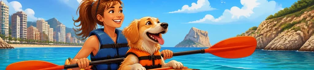 Aventura en kayak con tu mascota