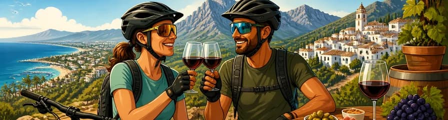 Recorrido en bicicleta de montaña eléctrica y cata de vinos desde Marbella hasta Sierra Blanca