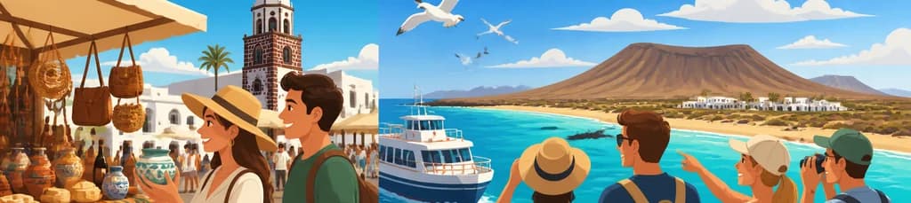 Exploración del mercado de Teguise y la isla de La Graciosa