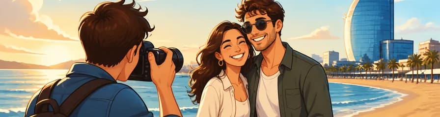 Captura tus recuerdos en Barcelona: sesión de fotos profesional en la playa