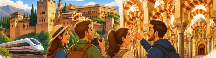 Excursión de grupo reducido a la Alhambra de Granada y la Mezquita de Córdoba con recogida en hotel desde Madrid