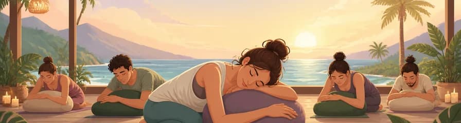 Sesión de Yin Yoga: estiramiento profundo y relajación