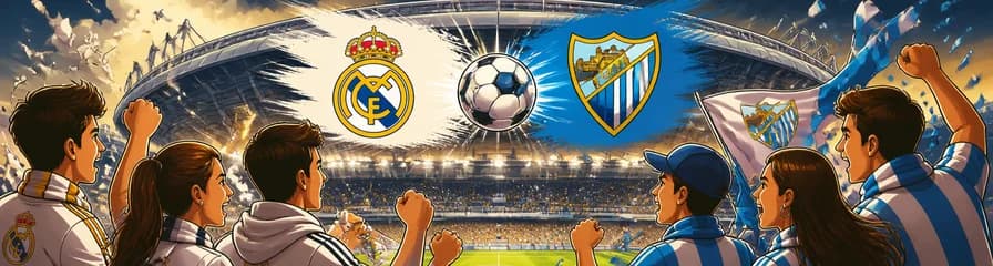Enfrentamiento futbolístico entre el Real Madrid y el Málaga CF