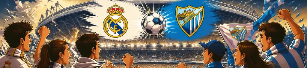 Enfrentamiento futbolístico entre el Real Madrid y el Málaga CF